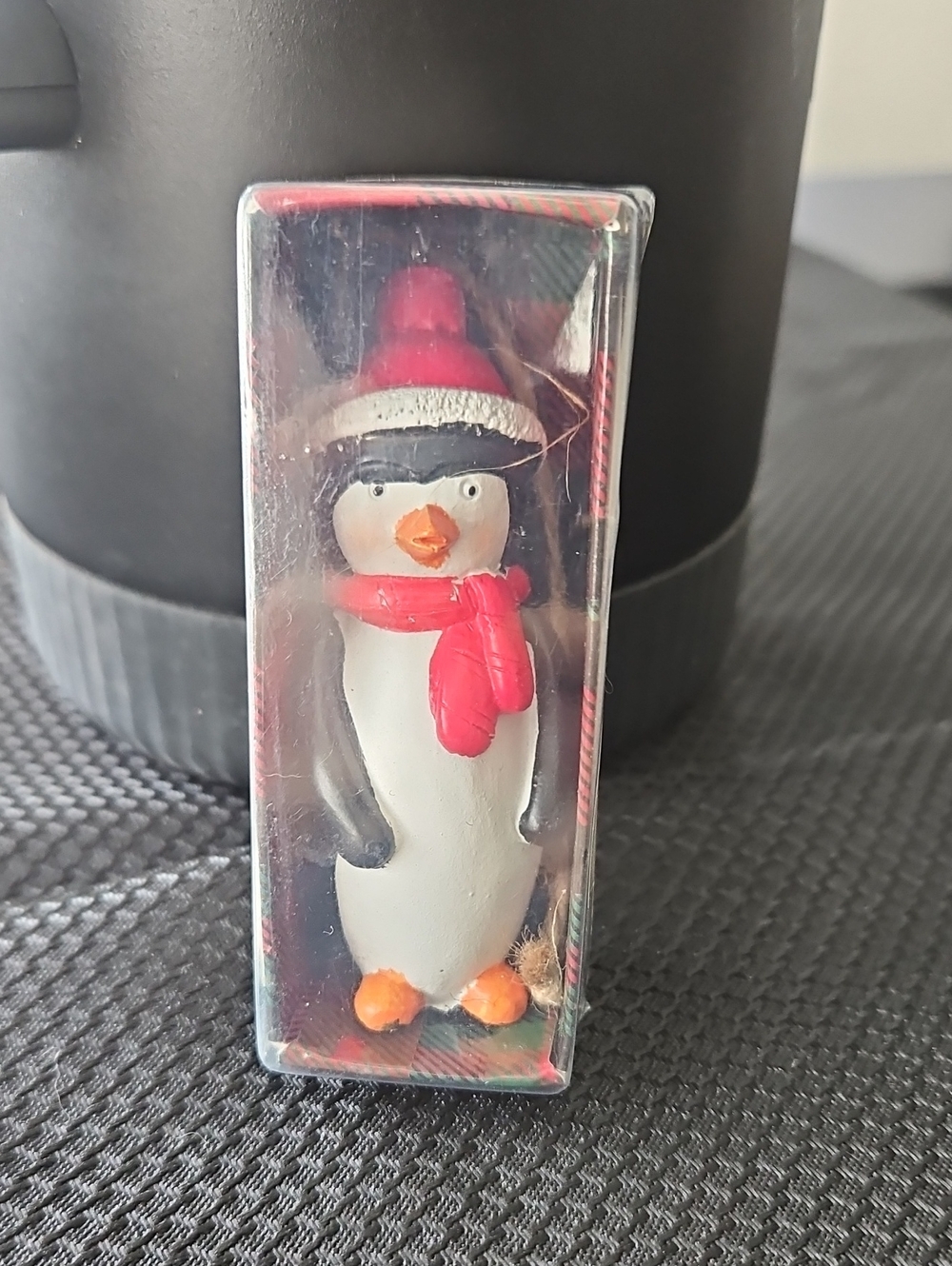 Penguin Ornament with Red Hat & Scarf
